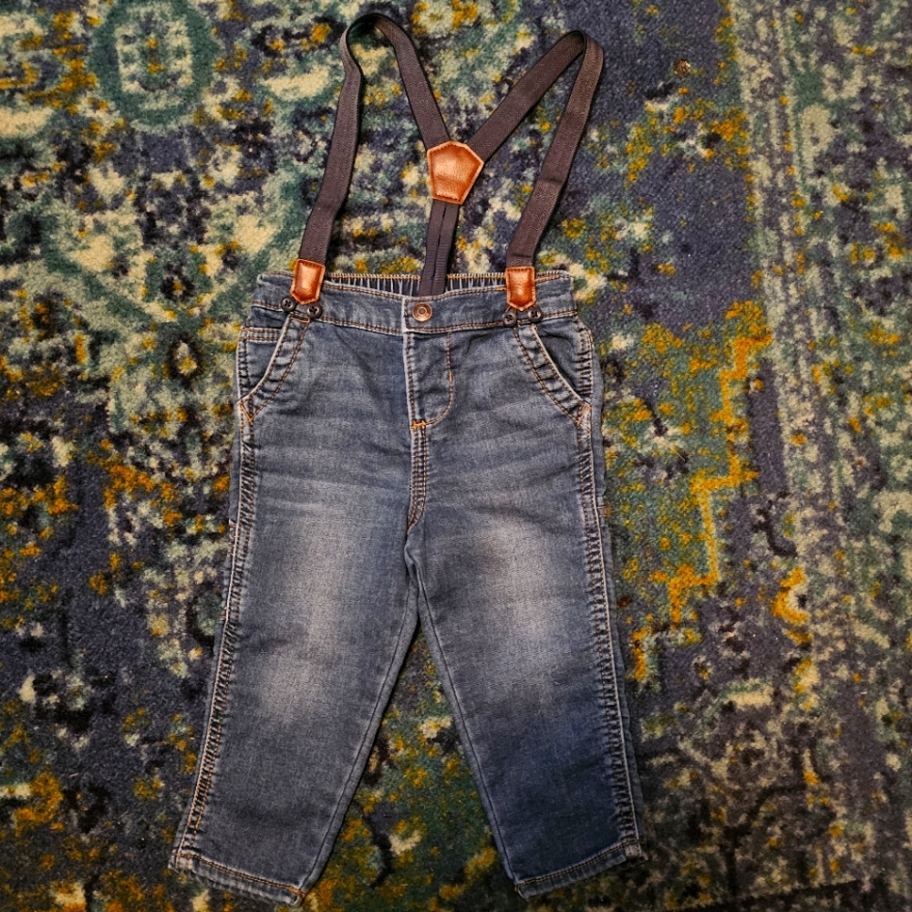 NWOT Baby B'Gosh 18 Months Jeans and Suspenders